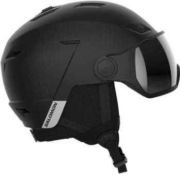 Salomon Herren Helm HELMET PIONEER LT VISOR bk/Uni SILVER Black