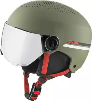 Alpina Kid's Zupo Visor Q-Lite Mirror S2 (Olive/RedMatt)
