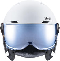 Uvex S56626305701013, uvex Rocket Jr. Visor Kinderskihelm (54-58 cm, 10 white/black