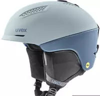 Uvex S56630505700J10, uvex Ultra Mips Skihelm (51-55 cm, 10 glacier/stone blue matt)