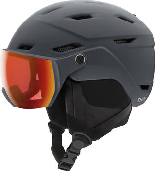 Smith Survey Helmet matte charcoal/chromapop everyday red mirror
