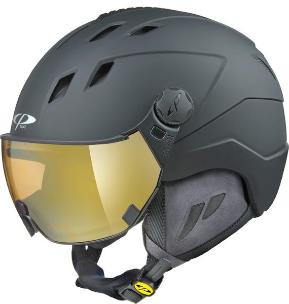 CP Helmets Corao+ black soft touch + gold lens