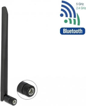 DELOCK 433 MHz Antenne SMA Stecker – 2 DBi Omnidirektional, Outdoor Geeignet, Schwarz