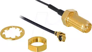 DeLock Cable RP-SMA MAMPARA HEMBRA A MHF® I Macho 1.13 20 cm 10 MM