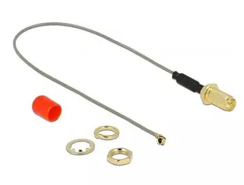 DeLock HF Antennenkabel RP-SMA BU zum Einbau, 89831 grau