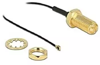DeLock Antennenkabel - RP-SMA (R) zu MHF4 (S) - 35 cm - Koax - Schwarz