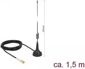 DeLock WLAN 802.11 b/g/n Antenne SMB Stecker 2 dBi starr omnidirektional mit