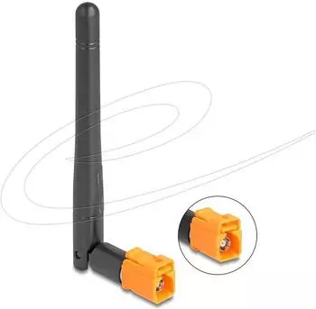 DeLock WLAN-Antenne omnidirektional, Kippgelenk, 2,5-3,0dBi, schwarz (81493)