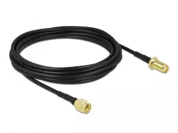 DeLock WLAN-Antennenkabel SMA-Stecker zu SMA-Buchse 5m (90441)