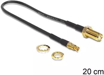 DeLock Antennenkabel SMA Einbaubuchse > TS-9 Stecker 0,2m (88484)