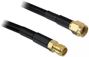 DeLock Antennenverl&auml;ngerungskabel RP-SMA Stecker zu RP-SMA Buchse CFD/RF200 5m (88431)