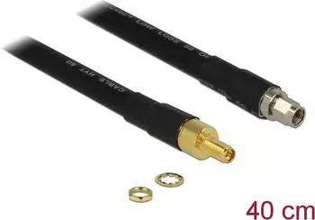 DeLock Antennenkabel RP-SMA-Stecker > RP-SMA-Buchse CFD400 0,4m 50&Omega; (13012)