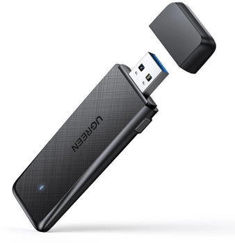 Ugreen externer drahtloser USB-Netzwerkadapter 2,4 GHz 400 Mbit / s / 5 GHz 900 Mbit / s schwarz (50340 CM492) (B-3485-WP)