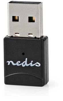Nedis Netzwerk-Dongle | Wi-Fi | AC600 | 2.4/5 GHz (Dual Band) | USB2.0 | Wi-Fi speed total: 600 Mbps | Windows 10 / Windows 11 / Windows 8 (WSNWM610BK)