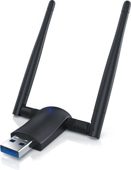 Aplic WLAN-Stick, WIFI Dongle USB 3.0, 1200 MBit/s Dual Band 2,4 + 5 Ghz externe Antennen (303356)
