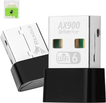 Reagle ADAPTER WiFi NETZWERK KARTE 6 ON USB NANO Wi-Fi 900Mbps 5.8GHz WPA3 AX900 (RYWU4)