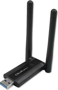 Qoltec DUAL WiFi adapter 2x2dBi Standard AC,USB3.0