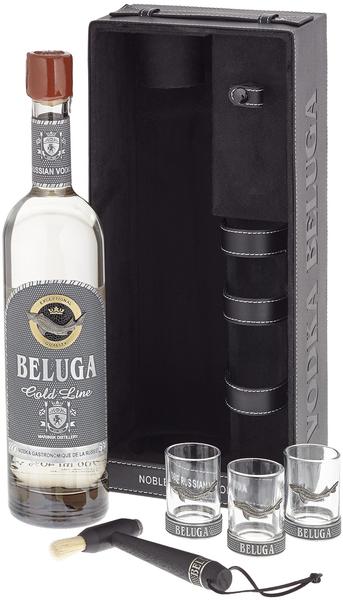 Beluga Gold Line mit 3 Gläsern 0,7l 40%