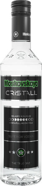 Moskovskaya Cristall Vodka 0,5 Liter 38 % Vol.