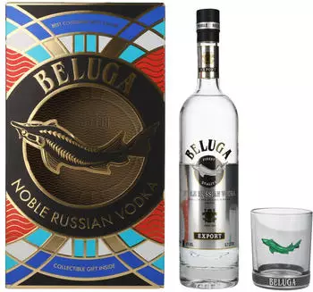 Beluga Noble 0,7l 40% in Geschenkbox mit Highball