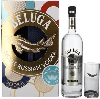 Beluga Noble Export 1l 40% Giftbox with Rocking Glass