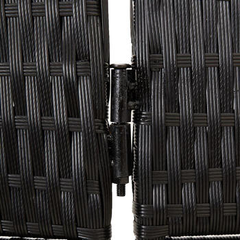 vidaXL Polyrattan Room Divider 4 panels black