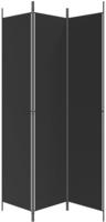 vidaXL 3-tlg. Paravent Schwarz 150x220 cm Stoff
