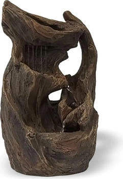 Lemodo Zimmerbrunnen mit LED Beleuchtung in Holz Optik (NA142)