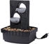 Dobar Brunnen mit Pumpe Steinoptik 20,5 x 16,5 x 26 cm Polyresin grau/schwarz (96412e)