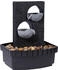 Dobar Brunnen mit Pumpe Steinoptik 20,5 x 16,5 x 26 cm Polyresin grau/schwarz (96412e)