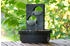 Dobar Brunnen mit Pumpe Steinoptik 20,5 x 16,5 x 26 cm Polyresin grau/schwarz (96412e)