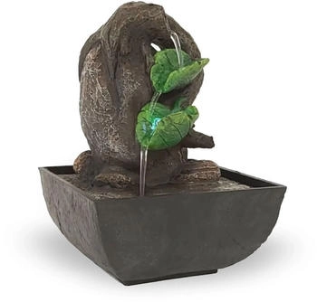 Lemodo Zimmerbrunnen mit Blattschalen und LED Beleuchtung (NA138)