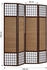 Homestyle4u Paravent Sondergröße 2m Höhe Schwarz Holz Indoor faltbar (4-teilig) 160 cm x 200 cm x 2 cm