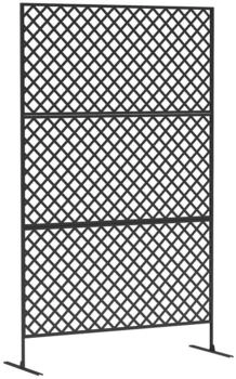 Outsunny Raumteiler 3-teilig 122 x 198 cm schwarz