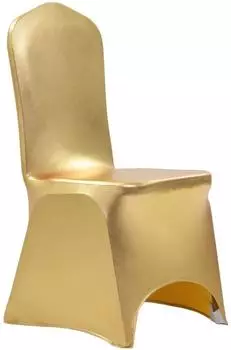 vidaXL Stretch-Stuhlhussen 6 Stück Gold (133556)