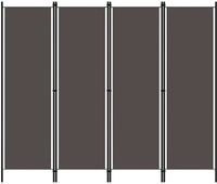 vidaXL 4-tlg. Raumteiler Anthrazit 200x180 cm