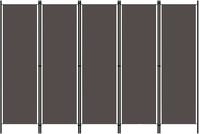 vidaXL 5-tlg. Raumteiler Anthrazit 250x180 cm