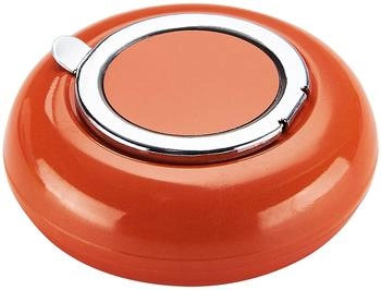 Champ Taschen-Aschenbecher Ø6,2cm mit Deckel Metall rund orange