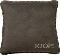 JOOP Melange Doubleface Kissen 50x50 cm Dekokissen gef&uuml;llt | kastanie-cashew - braun