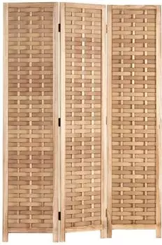 Homestyle4u 3-tlg. Paravent in Braun 120x170 cm 2020