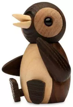 Spring Copenhagen Snow Holzfigur Pinguin Braun
