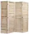 Homestyle4u 4-tlg. Paravent in Braun 160x170 cm 1248