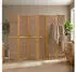 Homestyle4u 6-tlg. Paravent in Braun 264x175 cm 384