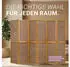 Homestyle4u 6-tlg. Paravent in Braun 264x175 cm 384