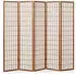 Homestyle4u 5-tlg. Paravent in Braun 220x175 cm 165