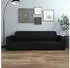 vidaXL Stretch Sofahusse 3-Sitzer Schwarz Polyester-Jersey