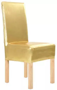 vidaXL 6 Stk. Stretch-Stuhlhussen Golden Gerade