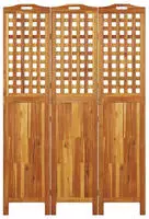 3-tlg. Paravent 121,5x2x180 Cm Massivholz Akazie - Vidaxl