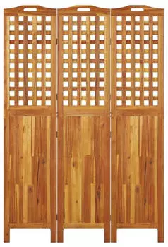 vidaXL 3-tlg. Paravent 121,5x2x180 cm Massivholz Akazie