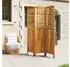 vidaXL 3-tlg. Paravent 121,5x2x180 cm Massivholz Akazie